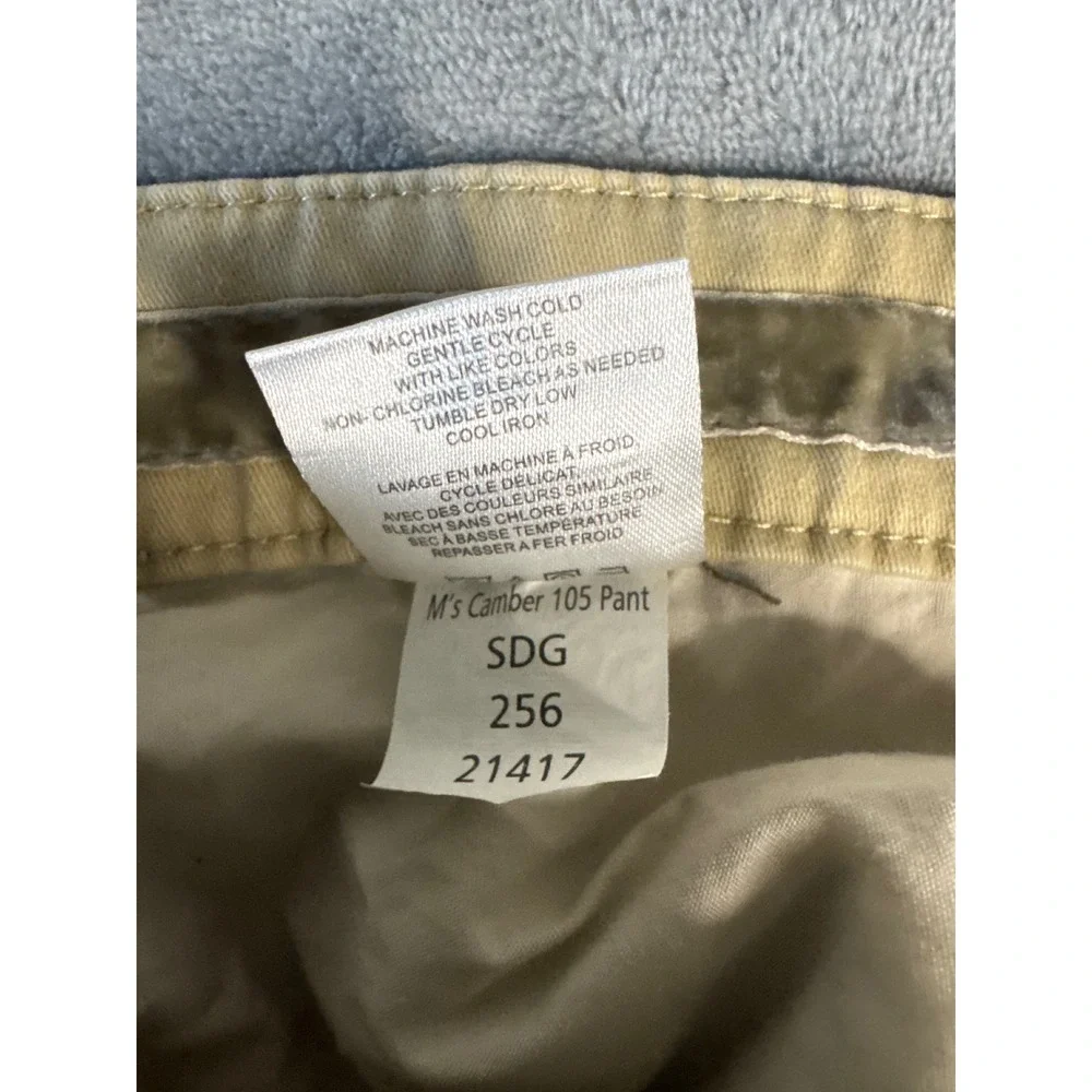 Mountain Khakis Camber 105 Pants Mens 33x32 Classic Fit Khaki Tan Canvas Utility